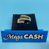 Ladies 18ct With Black & Diamond Stone Solid Gold Ring  Size -11 / Size V / 24-64